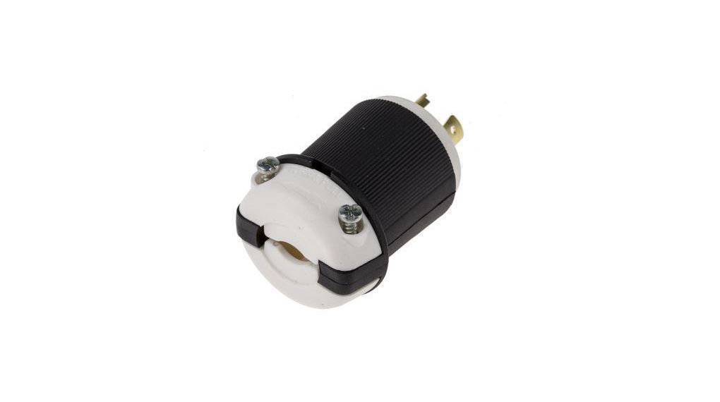 Netzstecker, NEMA L6-20P Stecker, Schwarz, 250V